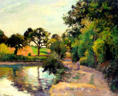 Uno stagno a Montfoucault, 1874 da Camille Jacob Pissarro